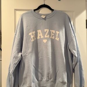 Hazel boutique Light Blue 'Hazel' Sweatshirt